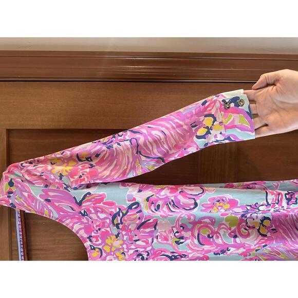 Lilly Pulitzer Emma Open Back Dress in Serene Blue Big Escapade Women’s Small - Picture 3 of 13